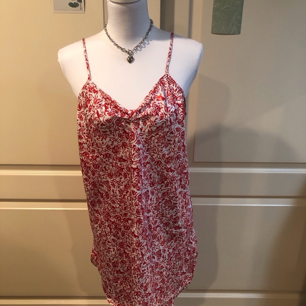 LA Intimates Floral Red Women's Slip